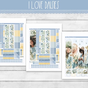 Hobonichi Cousin I Love Daisies Mensal para Imprimir | Hobonichi Cousin Mensal | Verão | Adesivos para Planejador para Imprimir | Layout Mensal | Primavera