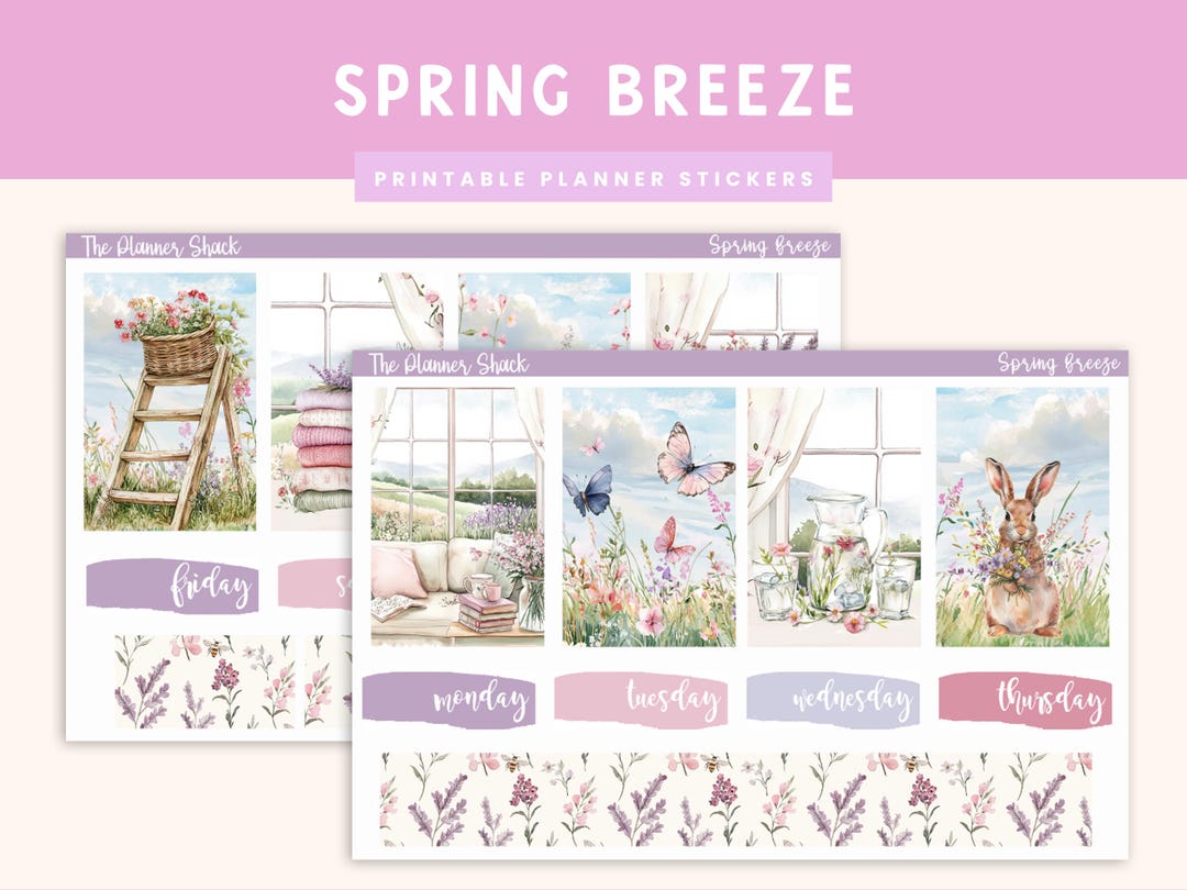 Printable Spring Breeze Weekly | Happy Planner | Spring | Floral Weekly ...