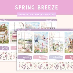 Printable Wöchentlicher Frühlingswind | Happy Planner | Frühling | Floral Wochen | Druckbare Planer Aufkleber | Drucksachen | Frühlingsblumen | Wöchentlich