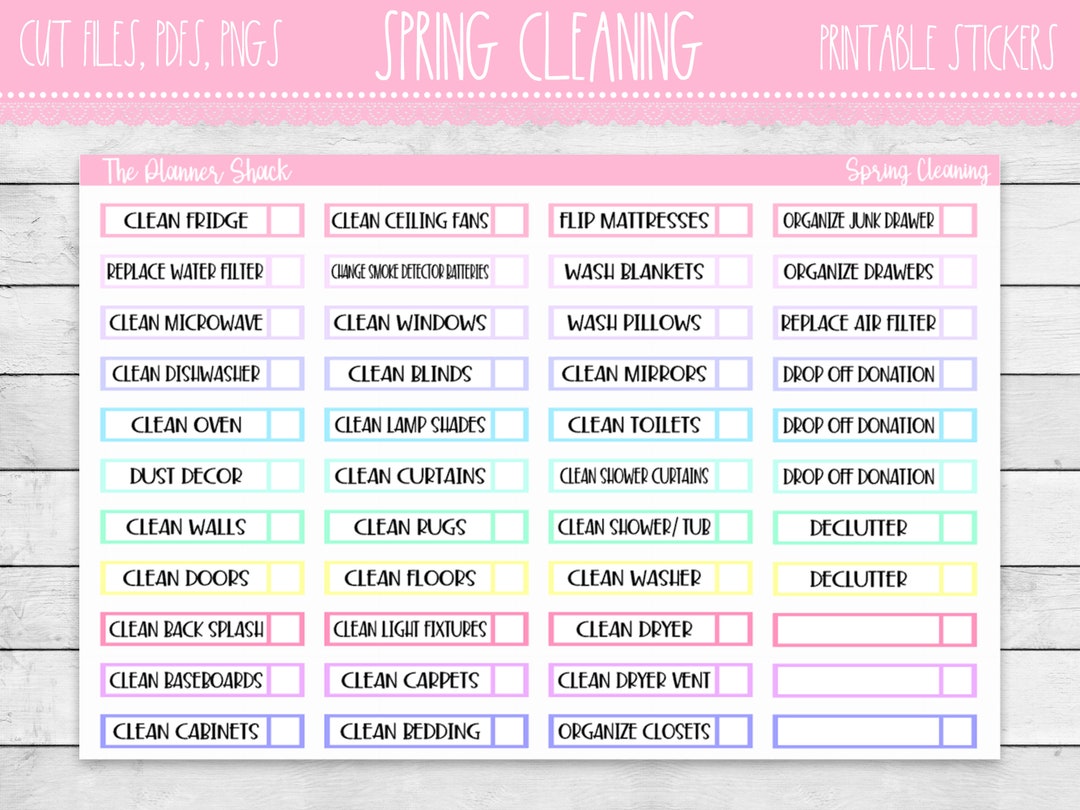 Sorting Spring Cleaning Signs PRINTABLE Spring Cleaning | Spring Cleaning | Cleaning Checklists ...