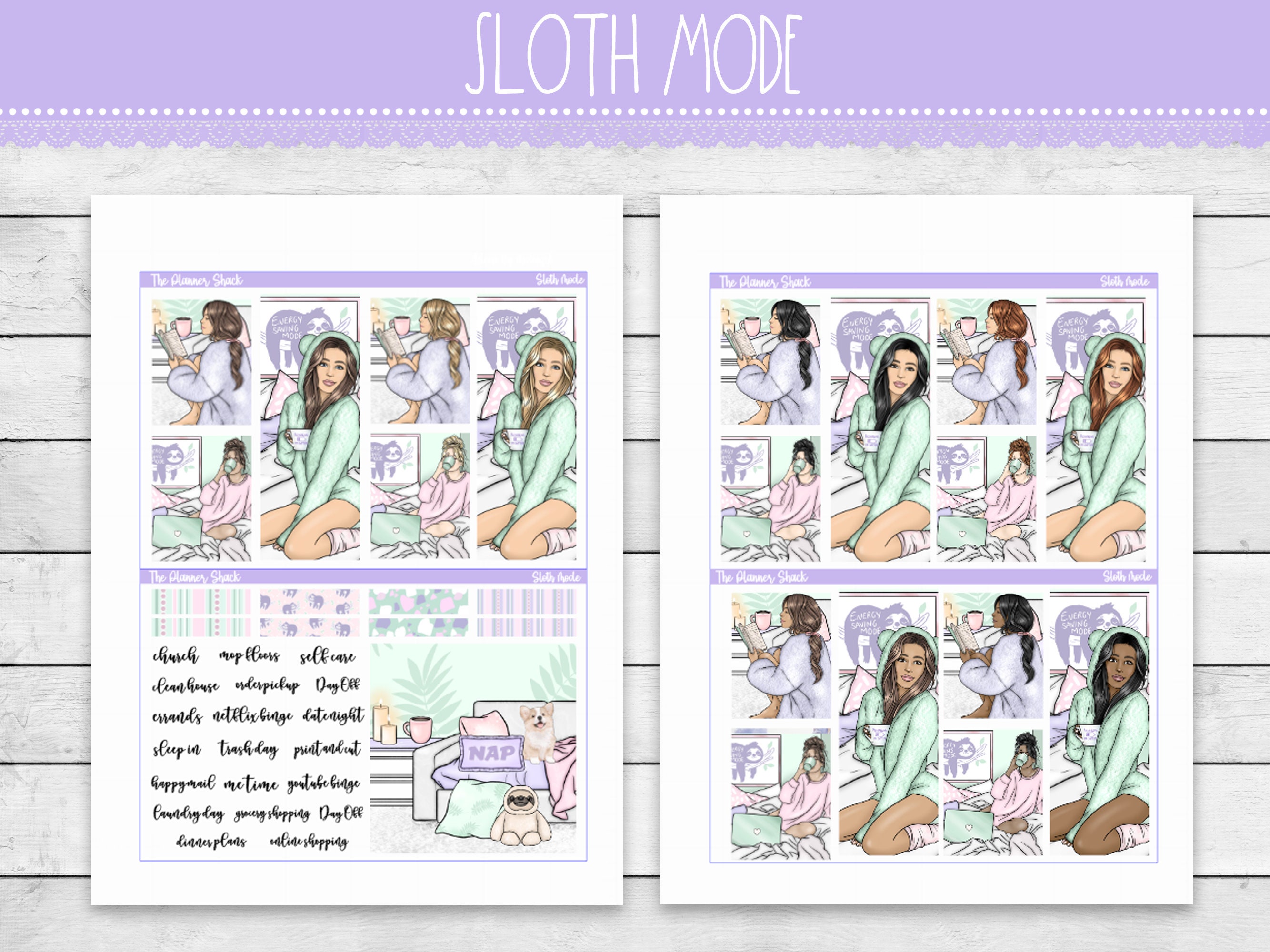 Printable Sloth Mode Weekly | Erin Condren | Vertical Weekly | Sloth ...