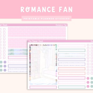 Printable A5 Compact Vertical Weekly | Romance Fan | Book Lover | Romance Novels | Weekly| Printable Planner Stickers | A5 Compact