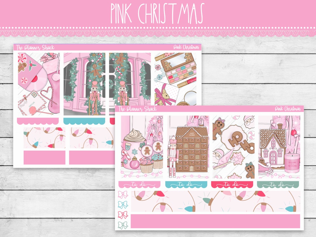 Printable Pink Christmas Weekly Happy Planner Christmas Christmas ...
