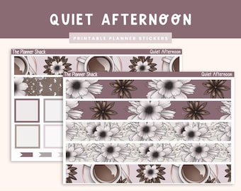 7x9 Daily Duo Printable Weekly | Quiet Afternoon | Fall Weekly | Books | Cozy Autumn | Fall | Printable Planner Stickers | Daily Duo