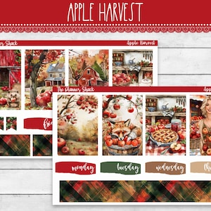 Printable Apple Harvest Weekly | Happy Planner | Fall Weekly | Printable Planner Stickers | Weekly Printable | Fall Printables | Apples