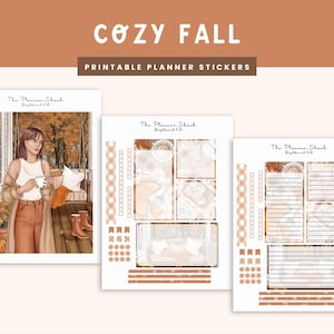 A5-pagina's met dagelijkse duo-notities | Gezellige herfst | Pagina's met herfstnotities | Herfst | Notitiepagina's | Afdrukbare plannerstickers | Herfst | Gezellige middagen