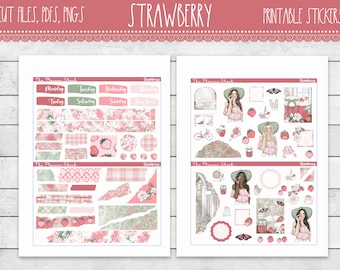 Printable Strawberry Sticker Set – The Seasonal Pages