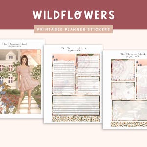 Wildflowers Note Pages | Dashboard | Notes Pages | Erin Condren | 7 x 9&quot; Planners | Printable Planner Stickers | Summer | Fall | Wildflowers