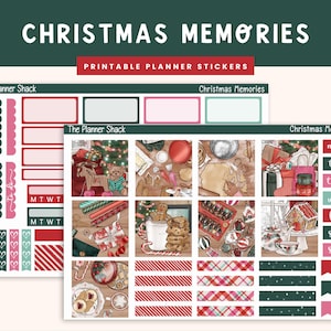 Printable Hobonichi COUSIN Weekly | Christmas Memories | Christmas Weekly | Printable Planner Stickers | Hobonichi Cousin | Retro Christmas