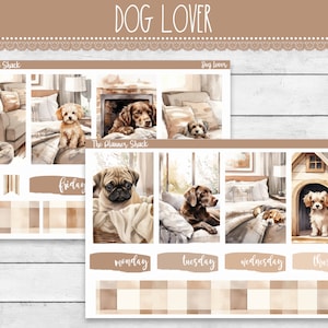 Printable Dog Lover Weekly | Happy Planner Weekly | Dogs | Pet Lover | Weekly | Printable Planner Stickers | Dog Lover | Weekly Printable