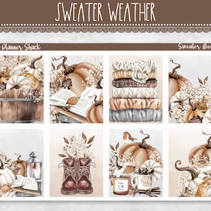 Chandail imprimable : météo hebdomadaire | Erin Condren | Hebdomadaire vertical | Automne | Citrouilles | Stickers agenda imprimables | Hebdomadaire imprimable | Automne