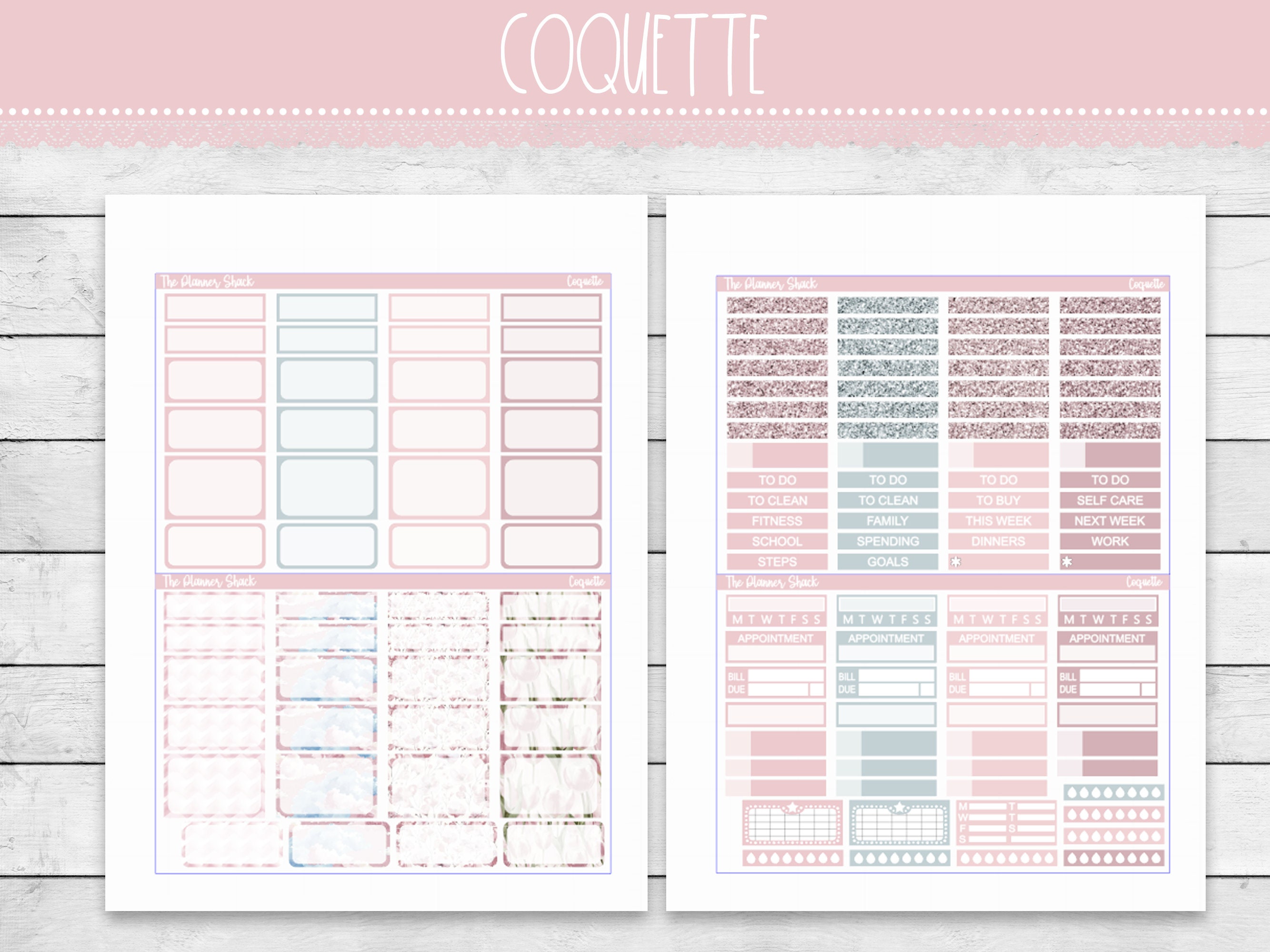 Printable Coquette Weekly | Erin Condren | Vertical Weekly | Coquette ...