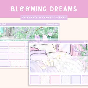 Blooming Dreams Monthly | Erin Condren | Spring Monthly | Widok miesięczny | Naklejki do wydrukowania | Naklejki do wydrukowania | Planer pionowy
