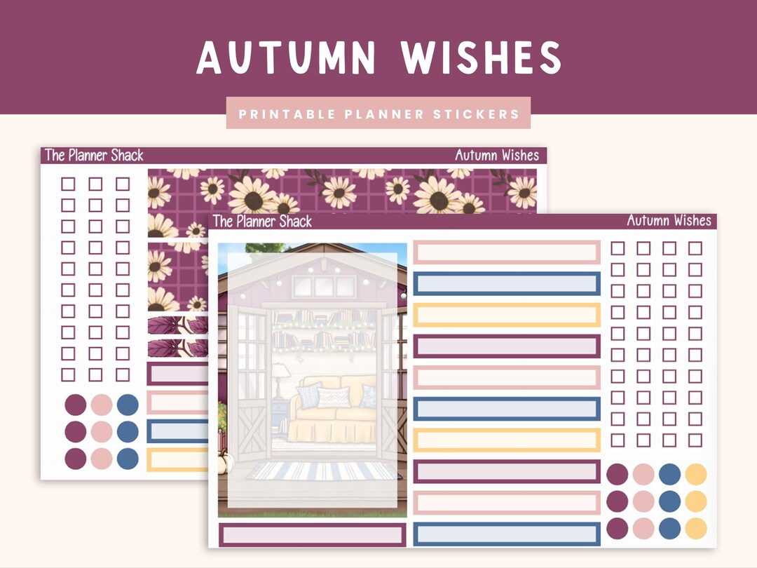 Printable A5 Compact Vertical Weekly L Weekly | Autumn Wishes | Fall ...