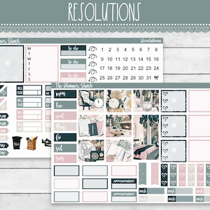 Printable Hobonichi WEEKS Weekly | Resolutions | New Year&#39;s Weekly | Printable Planner Stickers | Hobonichi Weeks Printable | New Years