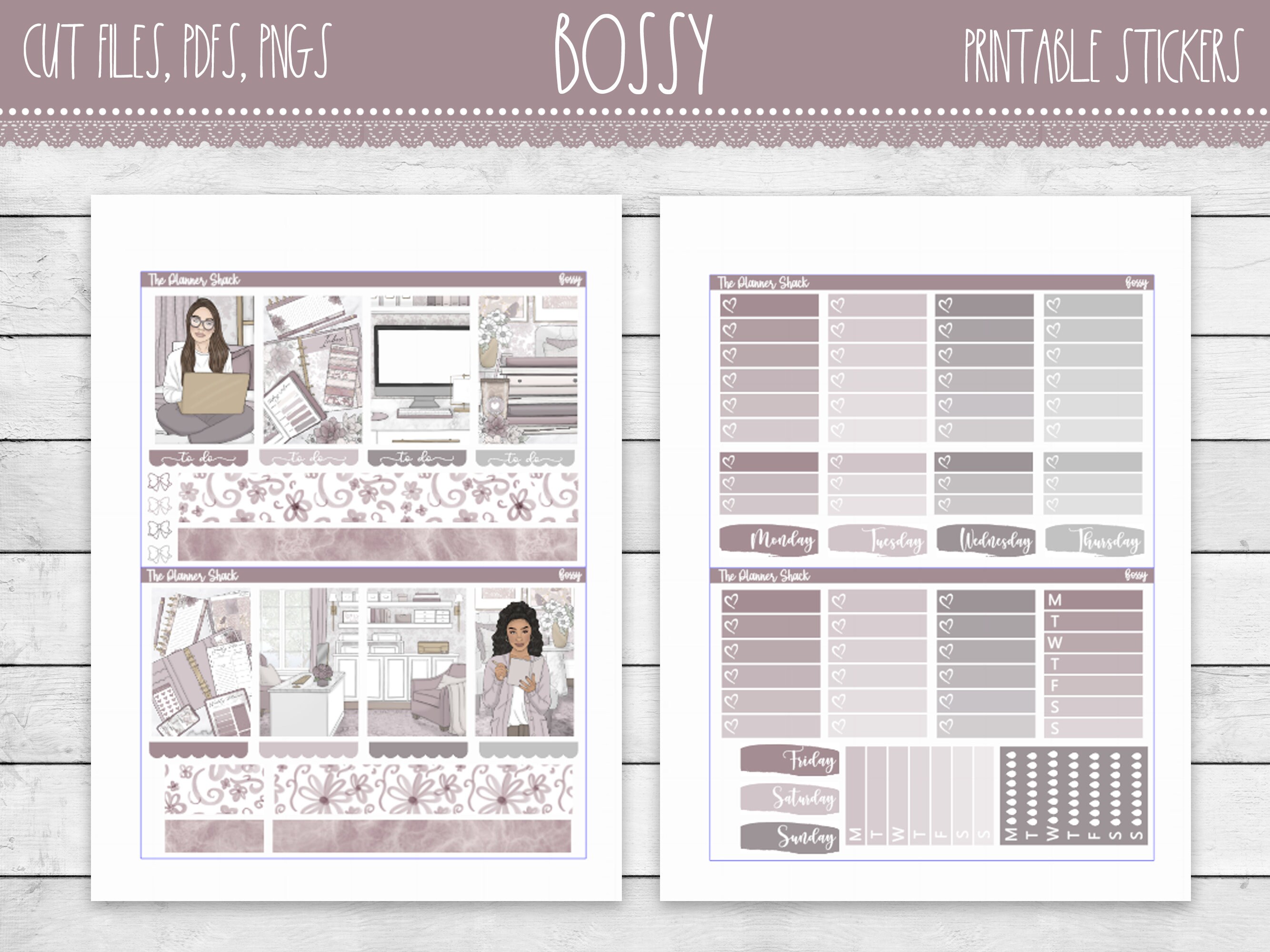 Printable Bossy Weekly Happy Planner Boss Babe Weekly - Etsy