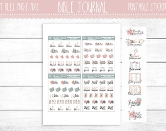 Bible Journal | Bible Journaling Printable | Functional | Printable Planner Stickers |  Printable Stickers | Cut File | Christian