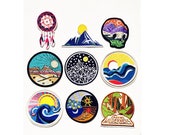 Travel Iron on Patch Vintage Retro Patch Sew on patch easy to put on West Coast Travel Patch Rocky Mountains Embroidered Patch
