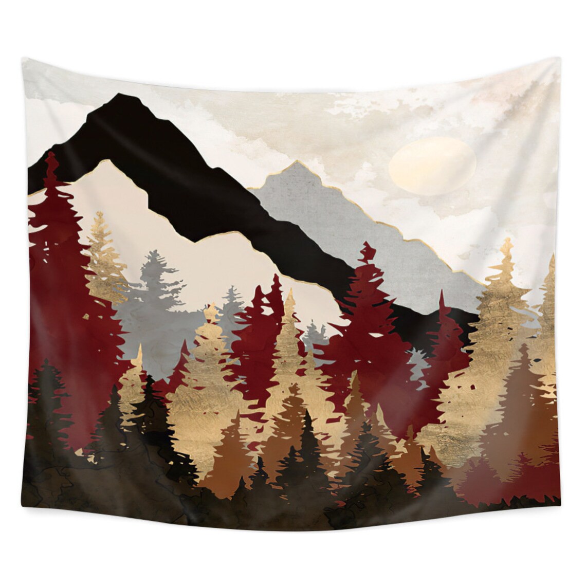 Mountain Tapestry / Wall Hanging Tapestry / Mountain Lakeside Etsy Canada