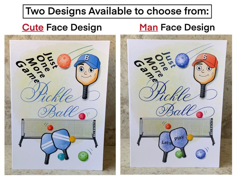 Pickleball Birthday Card Male Pickleball Player Customize Etsy