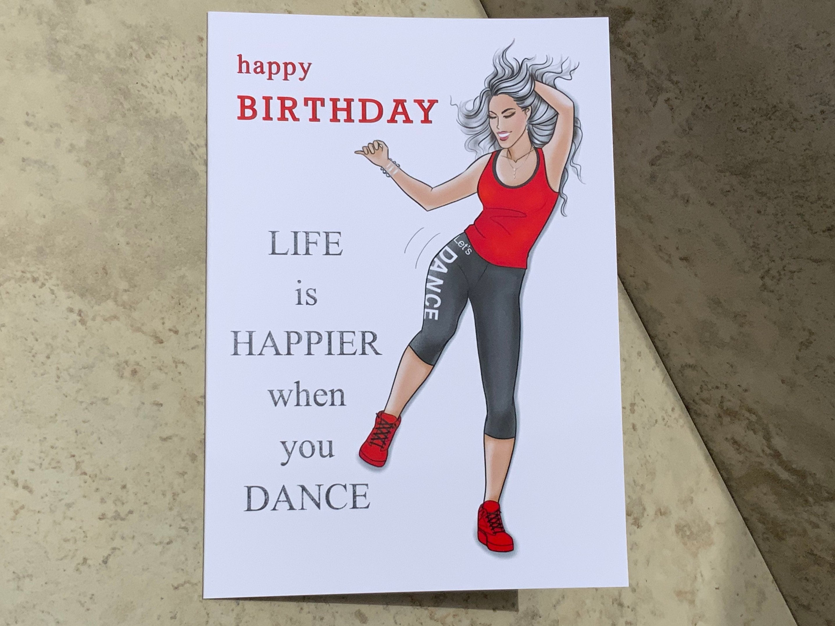 Birthday Card Dance Fitness Dance Happy Gym Rat Fitness 