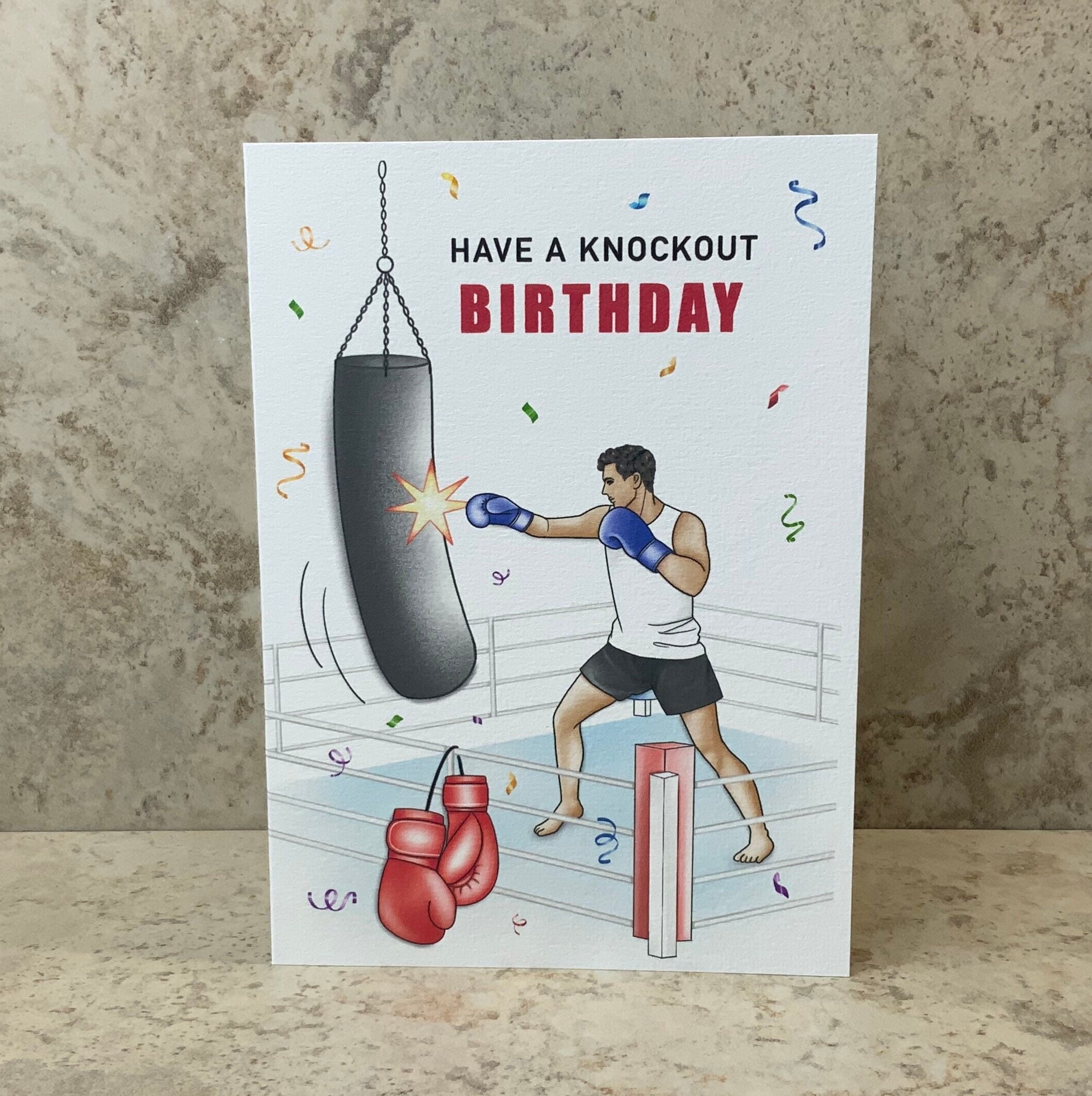 Kickboxing Birthday Card Have a Kick Ass Birthday Female -  Portugal