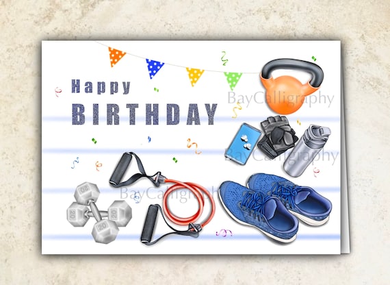 Gym Lovers Birthday Card Crossfit Birthday Card -  Portugal