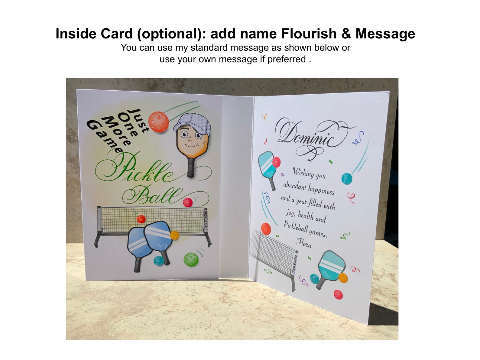 Pickleball Birthday Card Male Pickleball One More Game Etsy Australia