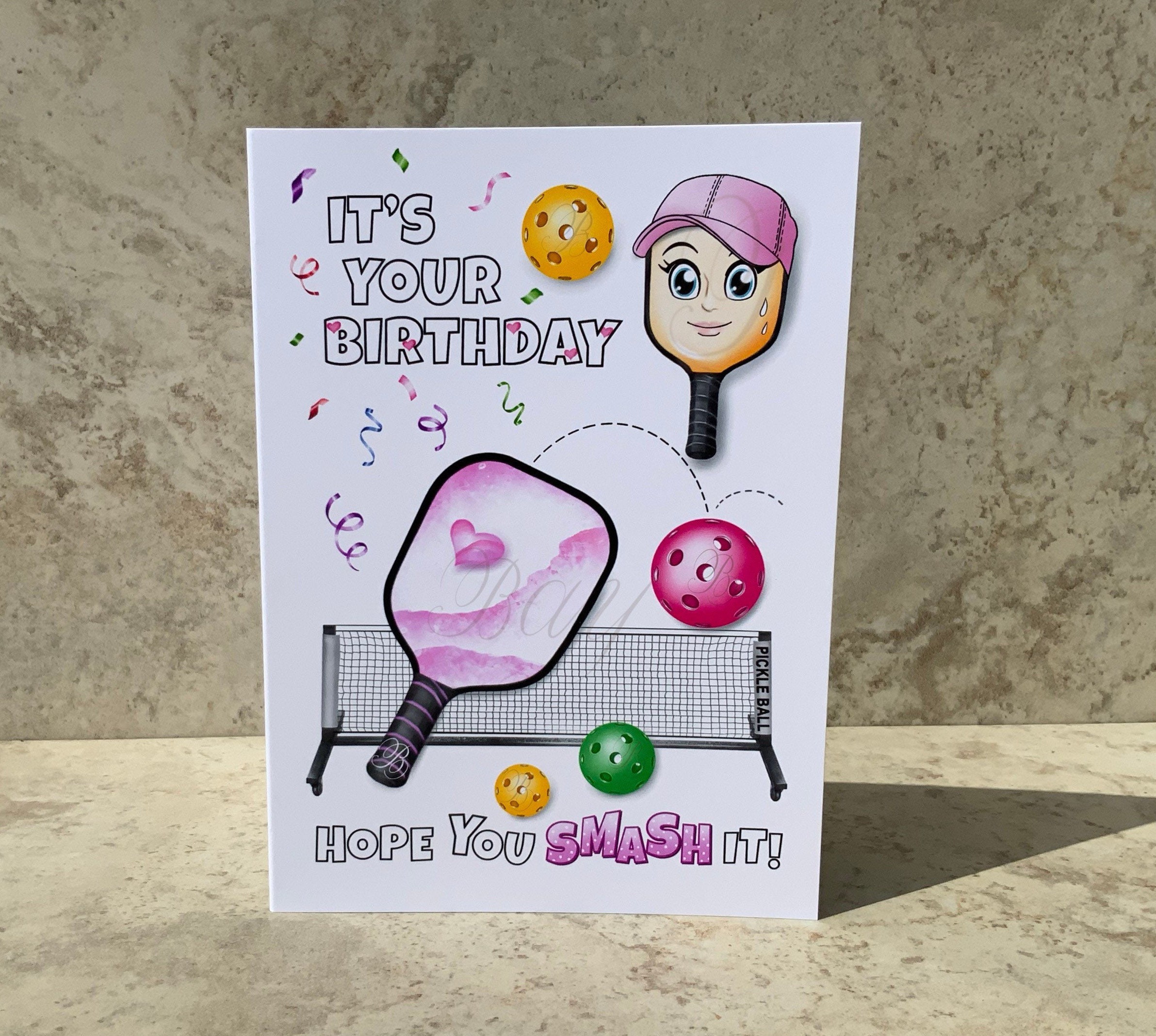 Pickleball Birthday Card Funny Birthday Card for Pickleball gifts