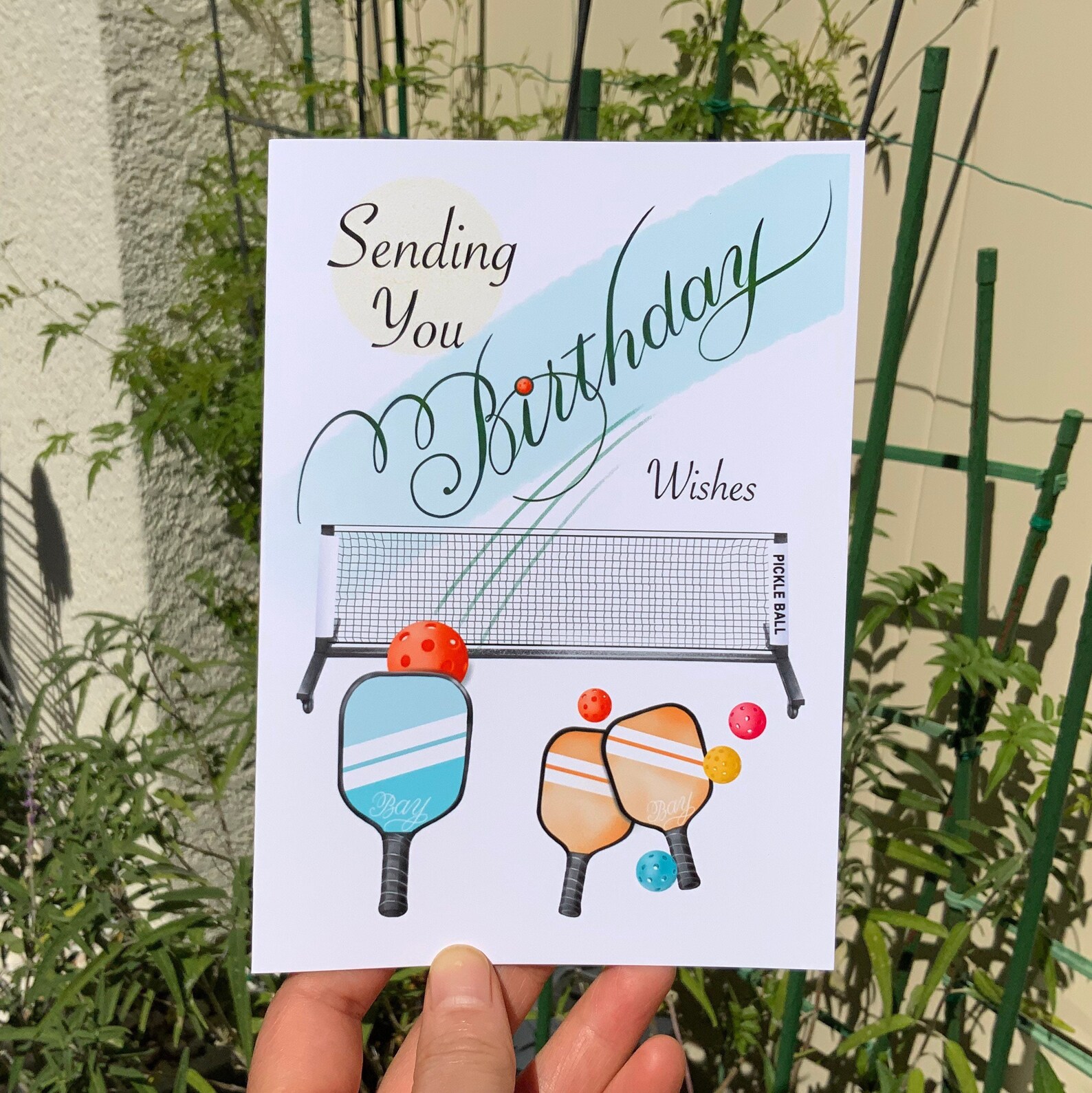 Pickleball Birthday Card Pickleball Fitness Play Pickleball Etsy