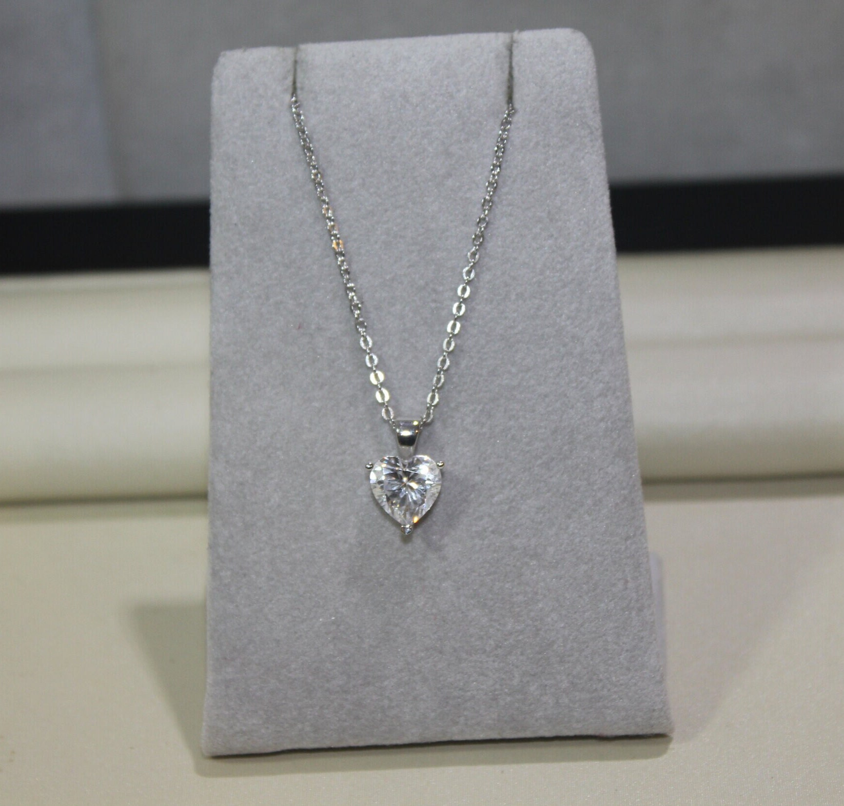 ネックレス・ペンダント SILVER925 Witty Cubic Heart String Necklace (3 COLOR) Cubic Zirconia Pendants | 6.0 Ct. Heart 14K Classic Pendant