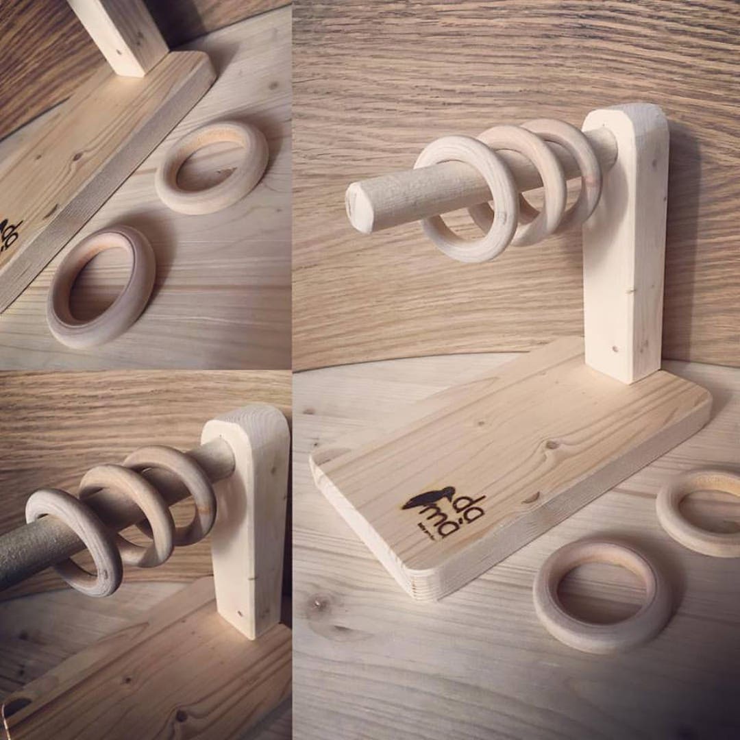 120 Anelli in Legno per Artigianato, Macramè, Ciondoli Fai da Te, Accessori per Gioielli - Cerchi Naturali 50 mm, 40 mm, 30 mm, 20 mm, 15 mm