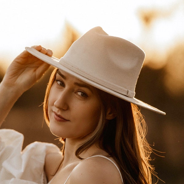 Wide Brim Fedora | Wide Brim Hat Women Men | Hat For Women Men | Fedora Hat | Suede Hat | VIOLA