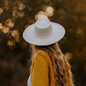 Wide Brim Fedora | Wide Brim Hat Women Men | Hat For Women Men | Fedora Hat | Suede Hat | CASSIA