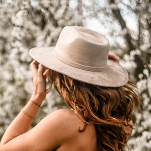 Wide Brim Fedora | Wide Brim Hat Women Men | Hat For Women Men | Fedora Hat | Suede Hat | AMBRETTA