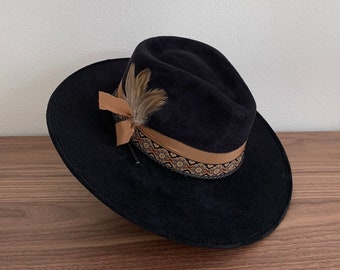 Wide Brim Fedora | Wide Brim Hat Women Men | Hat For Women Men | Fedora Hat | Suede Hat | CERESO