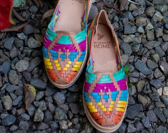 Huarache Sandals Women, Vintage Barefoot Sandals, Handmade Shoes Women, Summer Trend Shoes, Genuine Leather Shoes | CHERIMOYA
