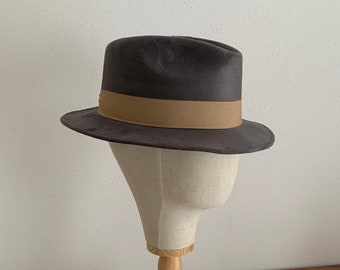 Narrow Brim Fedora | Short Brim Hat Women Men | Trilby Hat For Women Men | Fedora Hat | Vintage Hat | GINSTER