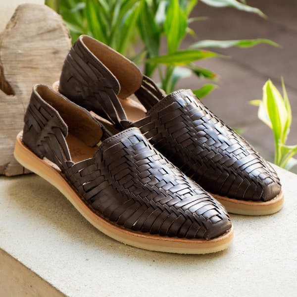 Huarache Sandalen Herren, Vintage Barfuß Sandalen, Handgefertigte Schuhe Herren, Sommer Trend Schuhe, Echtleder Schuhe | GRÖSSE