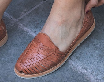 Handmade Leather Huarache Sandals | Woven Mexican Footwear - MISPEL