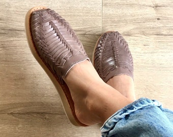 LAST PIECES - Huarache Sandals Women, Mexican Huarache Sandals, Leather Footwear, Women Leather Shoes, Boho Women's Shoes | Leather Slippers