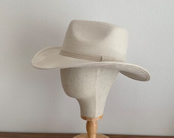 Wide Brim Fedora | Teardrop Rancher Hat | Hat for Women Men | Fedora Hat | Cowboy Hat | STRELITZIEN2