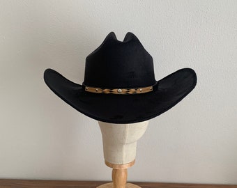 Cowboy Hat | Hat For Women Men | Fedora Western Hat | Cattleman hat | Vegan Suede Hat | SANTINI2