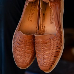 Huarache Sandals Men | Handmade Leather Men&#39;s Sandals | Leather Flip-Flops | Summer Shoes | Leather Flat Shoes | MAMEY