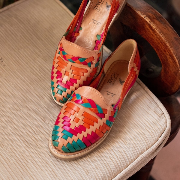 Huarache Sandalen Damen, Vintage Barfußsandalen, Handgemachte Schuhe Damen, Sommer Schuhe, Echtleder Schuhe | LITSCHI