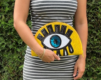 Handmade Boho Straw Beach Bag, Mexican Palm Handbag