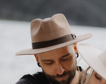 Fedora Panama Hat | Hat Women Men | Hat for Men Women | Short Brim Hat | Travel Hat | GERMINI2 (Size M)