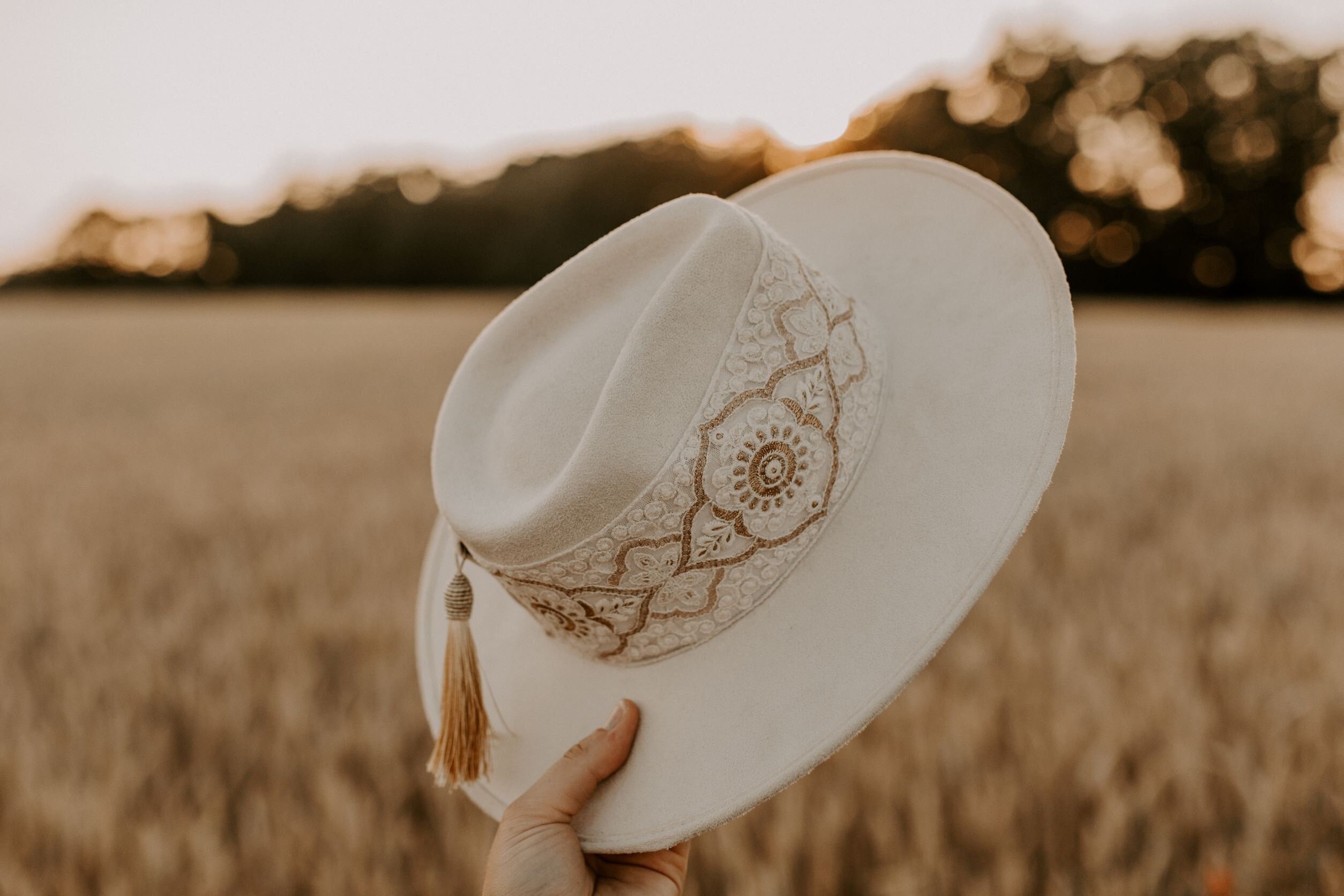 Wide Brim Vegan Suede Fedora | Boho Hat With Elastic Band  display picture 3