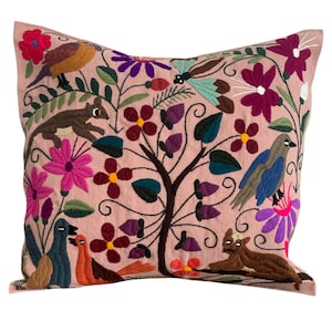 Mexican pillow cover, Handmade pillow cover, Colorful decorative pillow cover