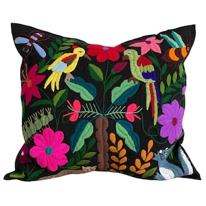 Mexican pillow cover, Handmade pillow cover, Colorful decorative pillow cover